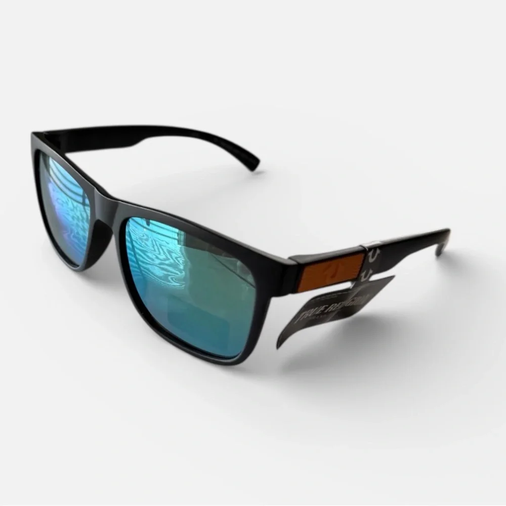 True Religion Black and Blue Wearable Glasses New orange logo and UV Protection